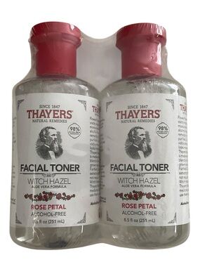THAYERS Rose Petal Facial Toner Witch Hazel Aloe Vera Formula Alcohol Free NWT